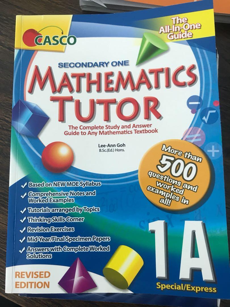 Instock Secondary 1 Mathematics Tutor Casco 1a Books Stationery