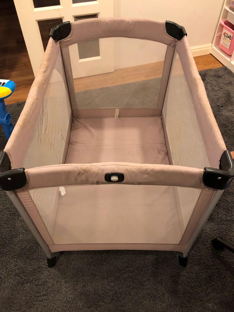 joie allura travel cot with bassinet