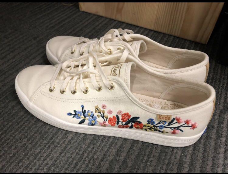 keds rifle paper embroidered