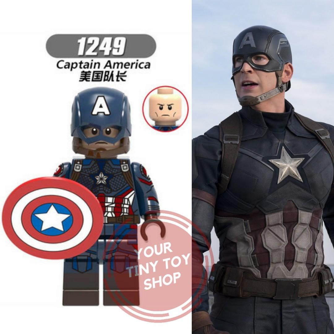 LEGO Marvel Captain America - Dark Blue Suit Mini figure, Hobbies & Toys,  Toys & Games on Carousell