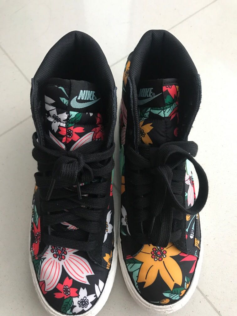 Limited edition Nike Floral high cut sneakers Women s Fashion