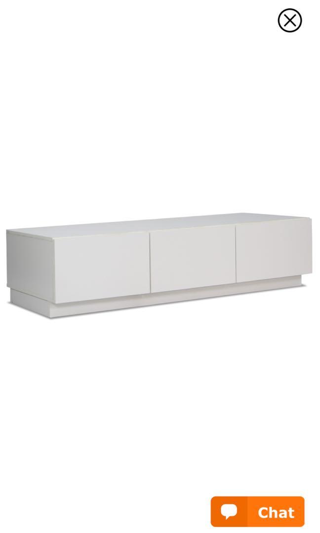 Naeva Tv Cabinet In Snow White Furniture Shelves Drawers On Carousell