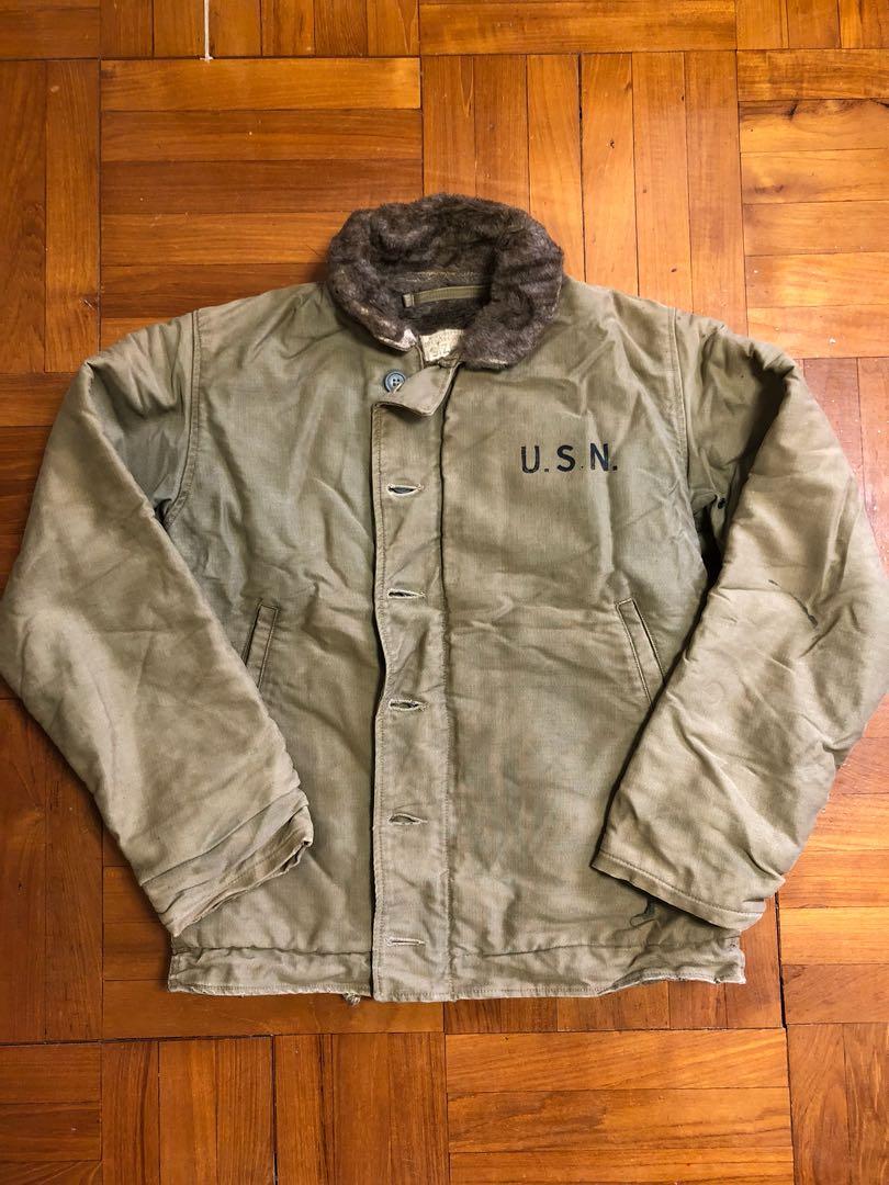 美軍二戰Original WWII USN N-1 size 38 deck jacket 原版40年代N1二戰