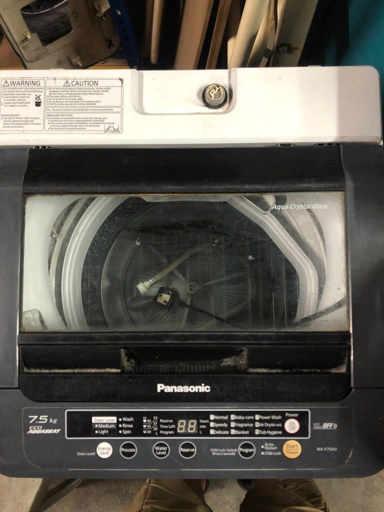Panasonic Eco Aquabeat Washing Machine (7.5kg), TV & Home Appliances
