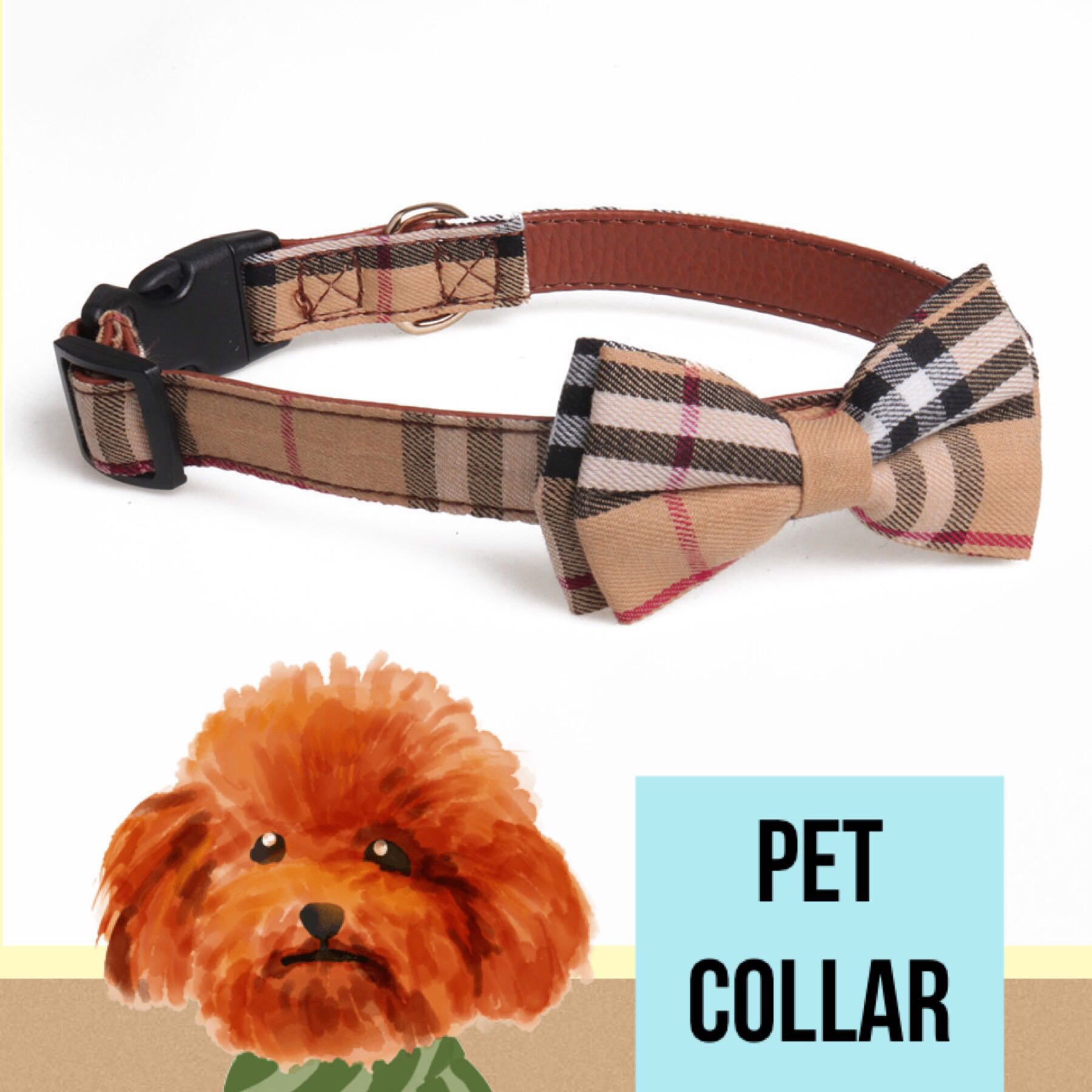 Burberry Print Inspired Martingale Dog Collar