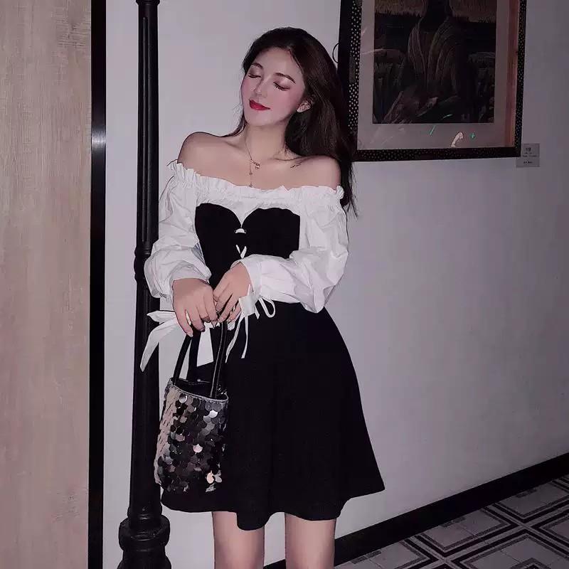 white off the shoulder corset dress