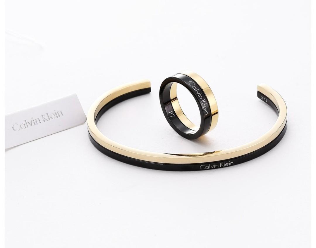 PO] Calvin Klein Authentic Set ( Cuff & Ring), Luxury, Accessories on  Carousell