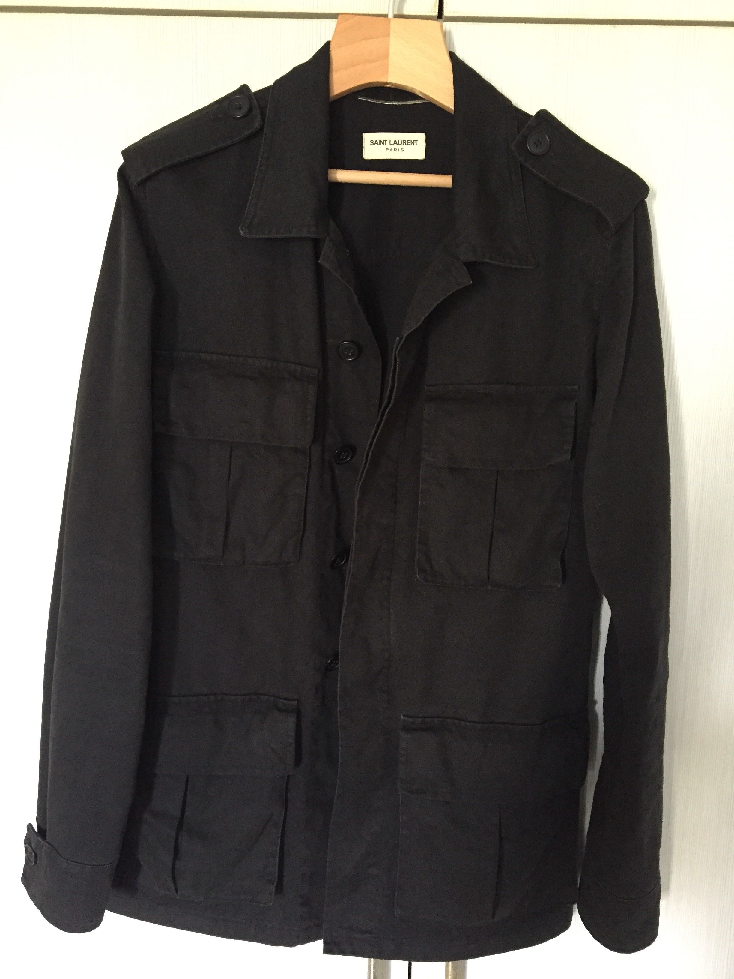 Saint Laurent SS2015 Military Field Jacket Size 44