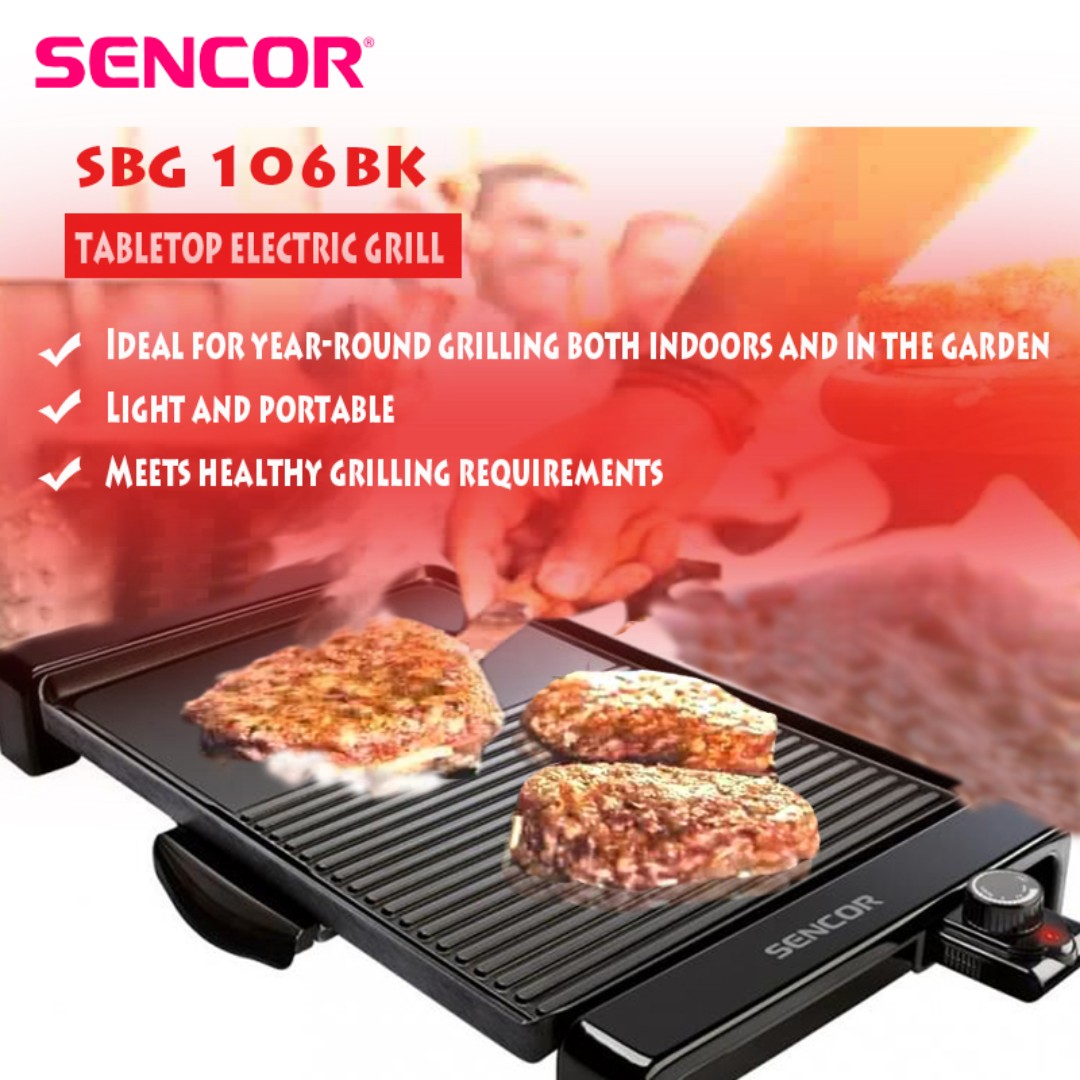 Sencor Sbg106bk Table Top Electric Grill Black Home Appliances
