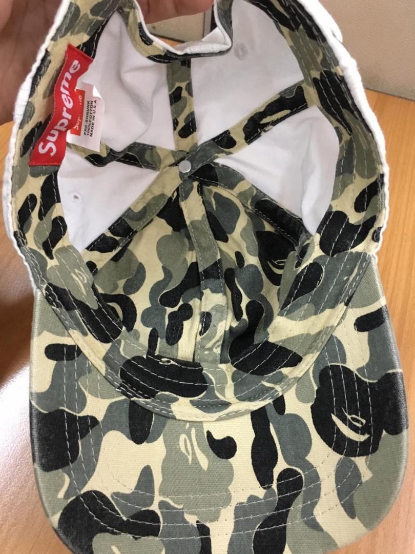 Topi supreme sales x bape original