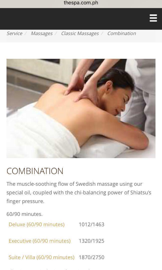 The Spa GC Executive Classic Massage (Category: Store Credits) located in Los Banos. Submitted by meannelanting (Listing ID 226820489, Image 3). Description: .