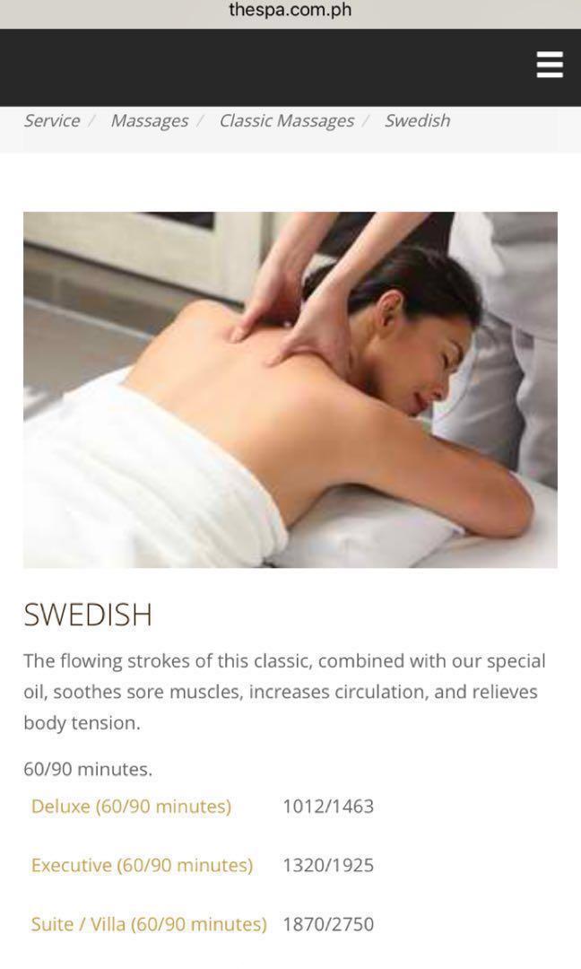 The Spa GC Executive Classic Massage (Category: Store Credits) located in Los Banos. Submitted by meannelanting (Listing ID 226820489, Image 2). Description: .