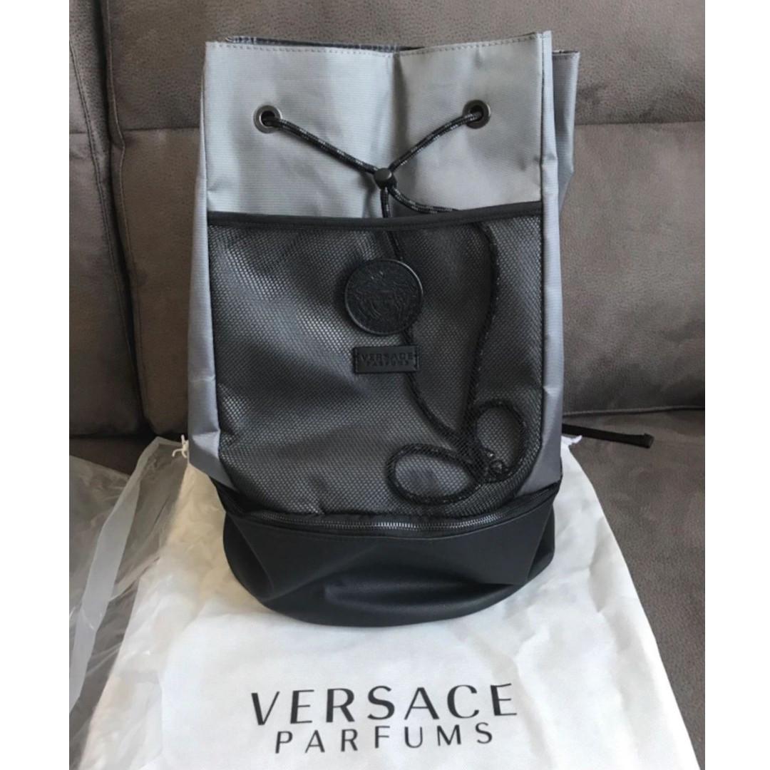 versace parfums black backpack