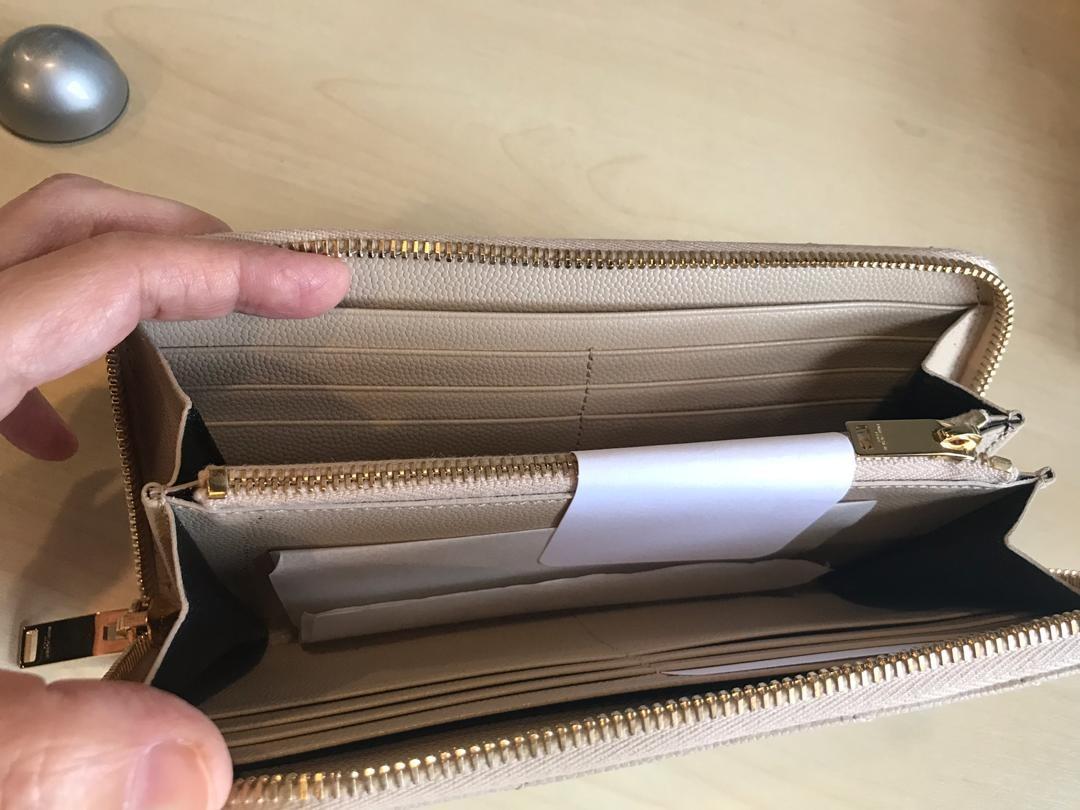 monogram zip around wallet in grain de poudre embossed leather