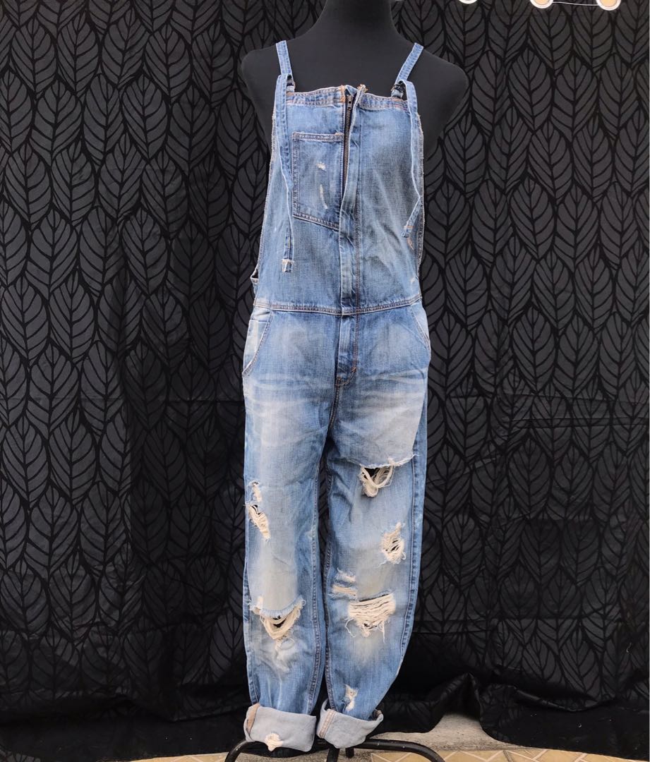 zara jeans jumpsuit