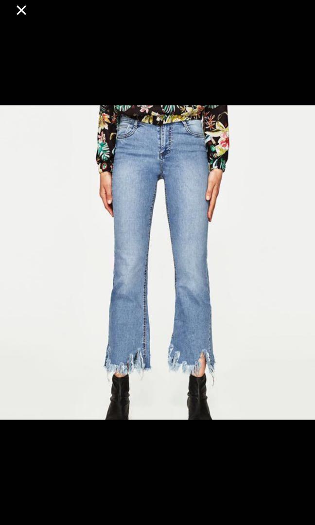 zara mini flare jeans