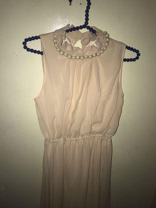Long formal  dress Cream color/ small to med