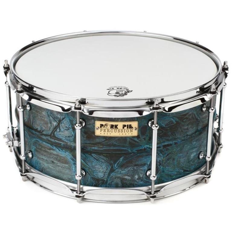 7x13 USA CUSTOM SNARE PATINA BRASS BY PORK PIE PERCUSSION