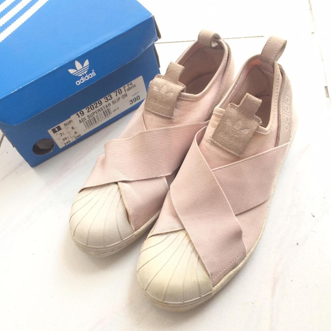 Adidas Superstar Slip On Baby Pink Original Authentic 100 Fesyen Wanita Sepatu Di Carousell