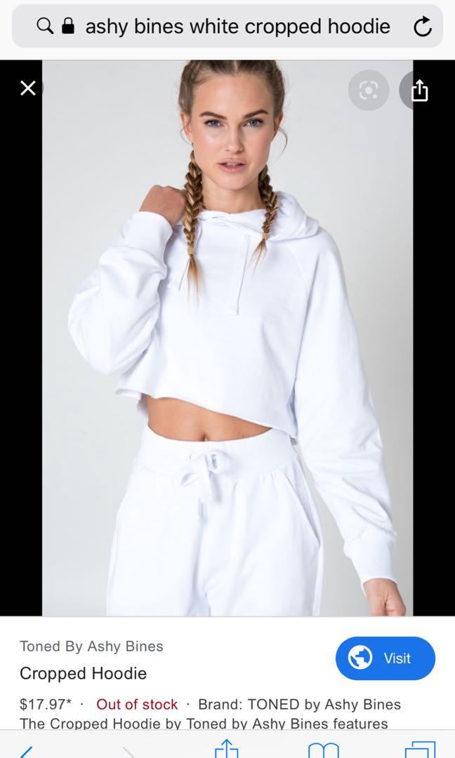 Ashy Bines White Cropped Hoodie Women S Fashion Clothes On Carousell Poshmark makes shopping fun, affordable & easy! carousell