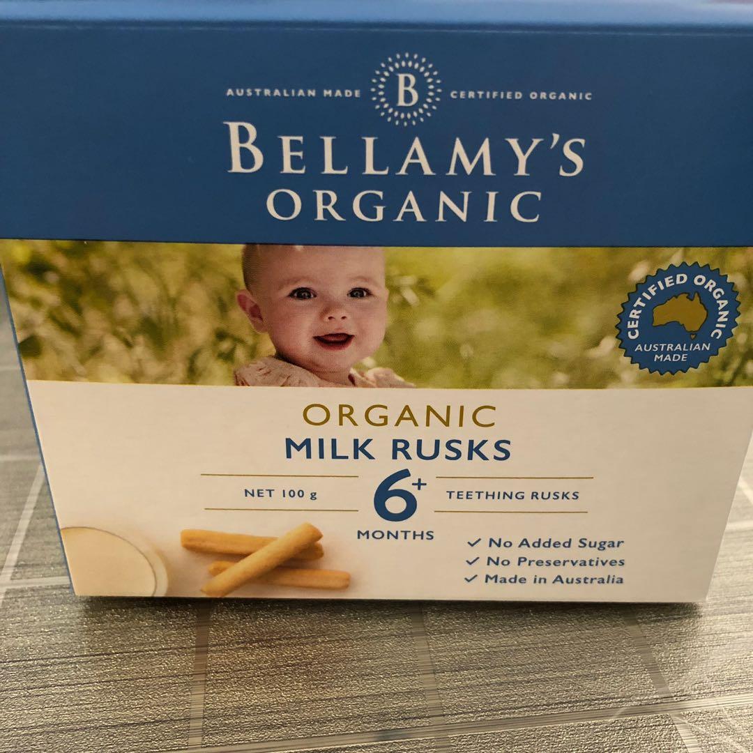 bellamy organic milk rusk