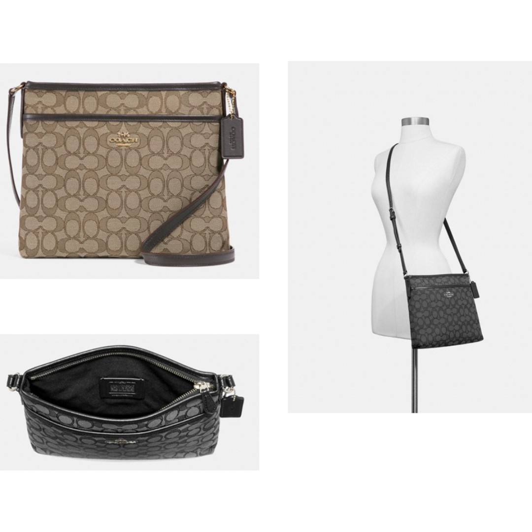 File crossbody in signature jacquard new arrivals