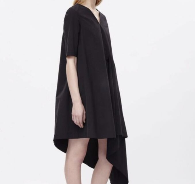 COS Asymmetric black dress