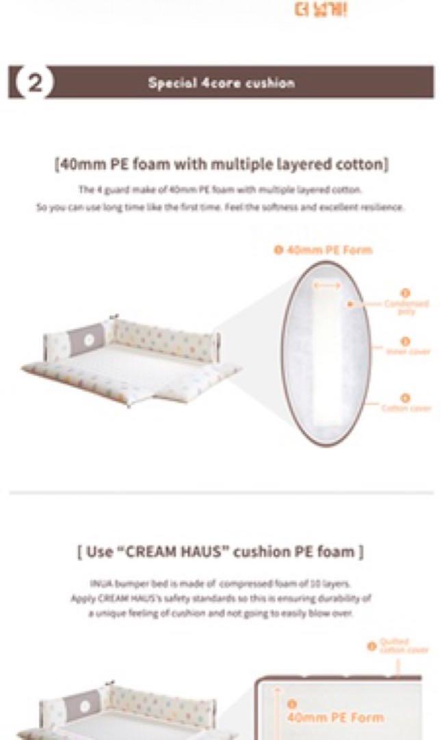 Creamhaus Inua XL Bumper Bed, Babies & Kids, Baby Nursery & Kids