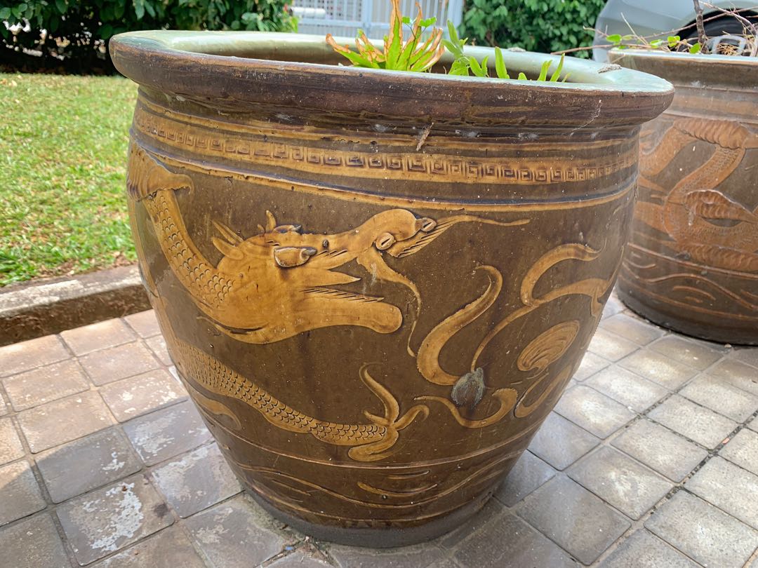 Dragon Flower Pots, Furniture, Others on Carousell