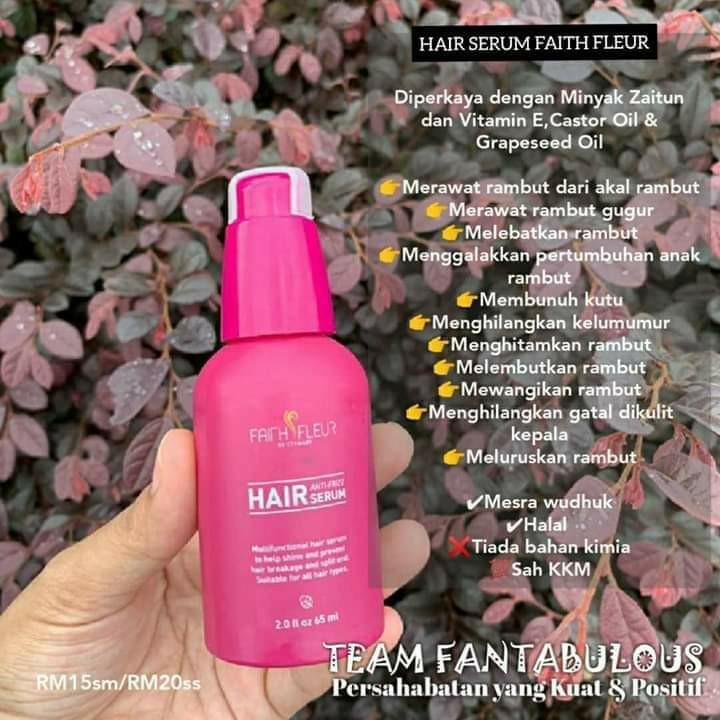 Faith Fleur Anti Frizz Hair Serum Serum Rambut Serum Muslimah Hijab Serum Beauty Personal Care Face Makeup On Carousell