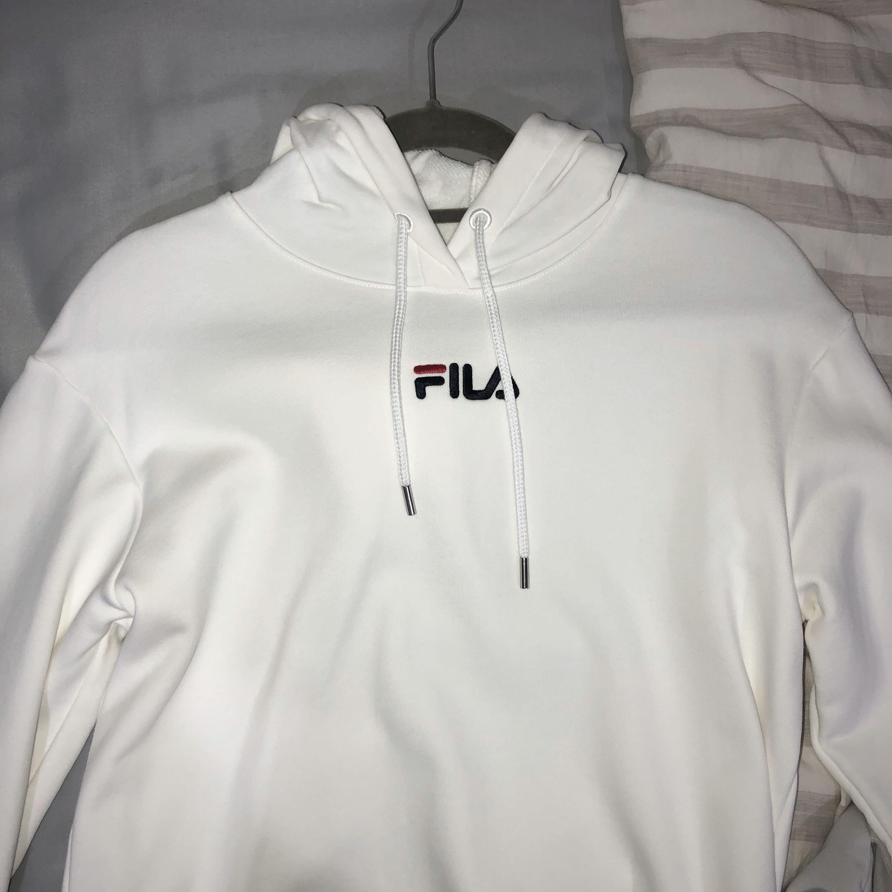 fila white hoodie women's