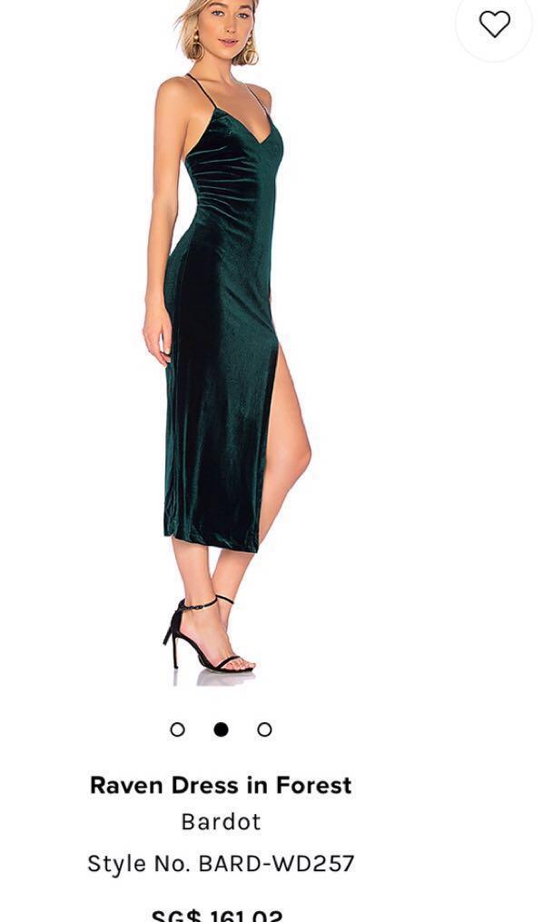 Bardot raven dress green Clearance