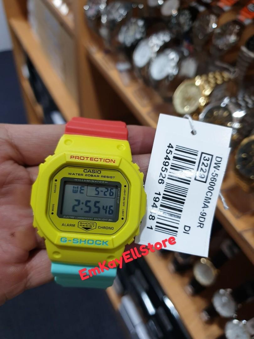 G Shock DW5600 CMA 9DR baru Men s Fashion Watches