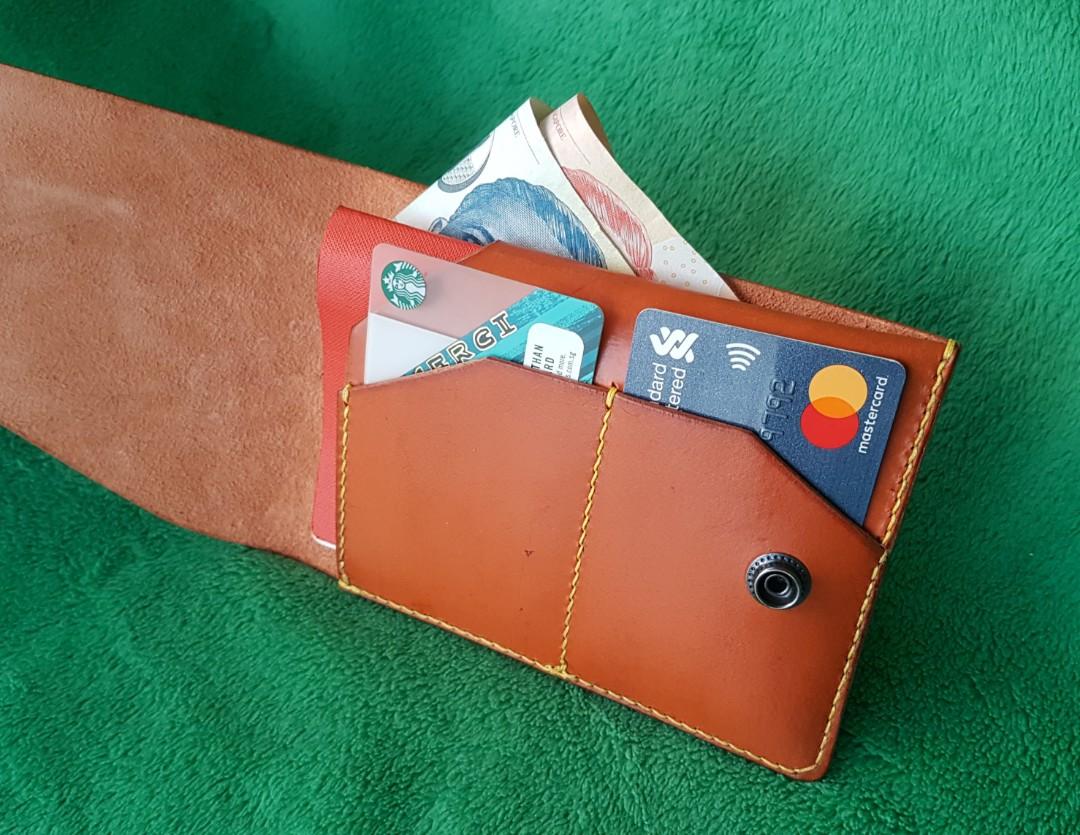 Handmade Leather Travel Wallet / Passport Folio, Hobbies & Toys, Travel