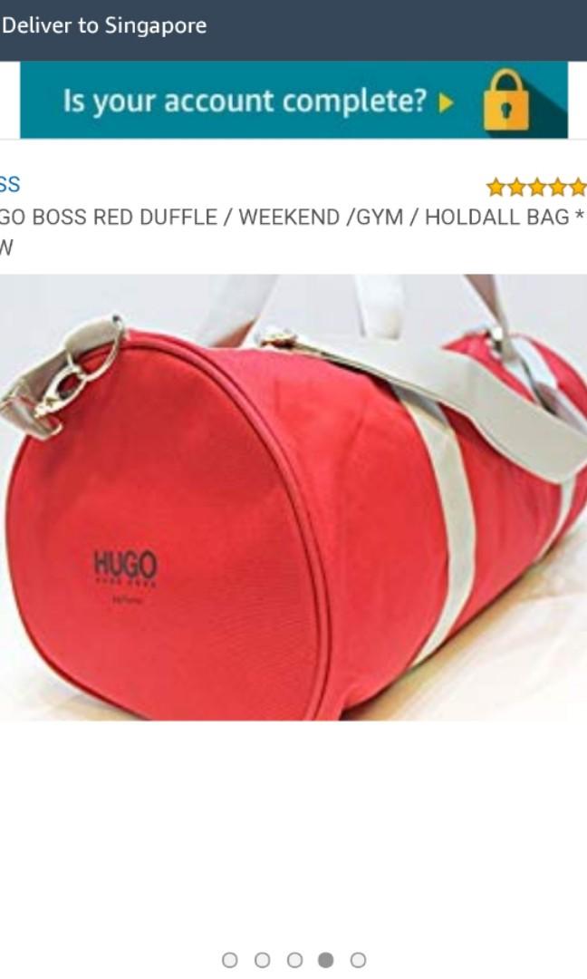 hugo boss duffle bag red