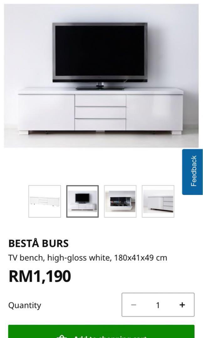 Ikea Tv Cabinet Besta Burs Home Furniture Furniture On Carousell