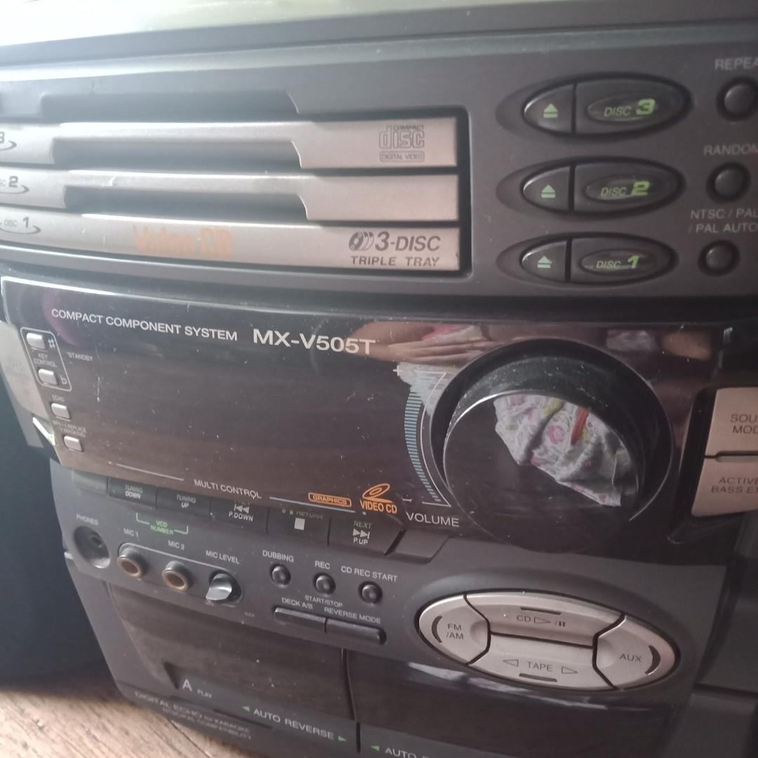 Jvc mini component (Category: Soundbars, Speakers & Amplifiers) located in Quezon City. Submitted by decluttermom101 (Listing ID 248947820, Image 2). Description: Sold as is. Cn be turned on. Rfs. Migrating.