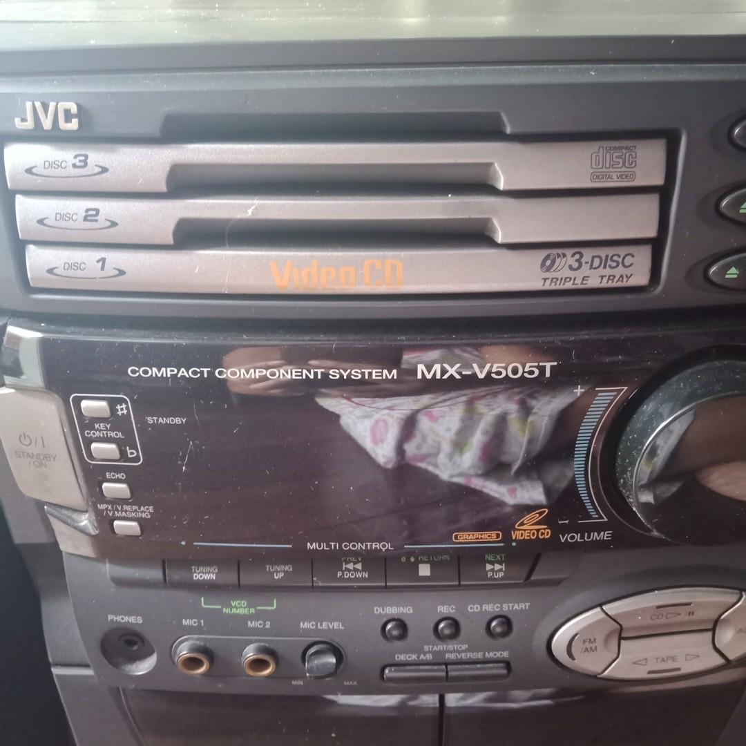 Jvc mini component (Category: Soundbars, Speakers & Amplifiers) located in Quezon City. Submitted by decluttermom101 (Listing ID 248947820, Image 3). Description: Sold as is. Cn be turned on. Rfs. Migrating.