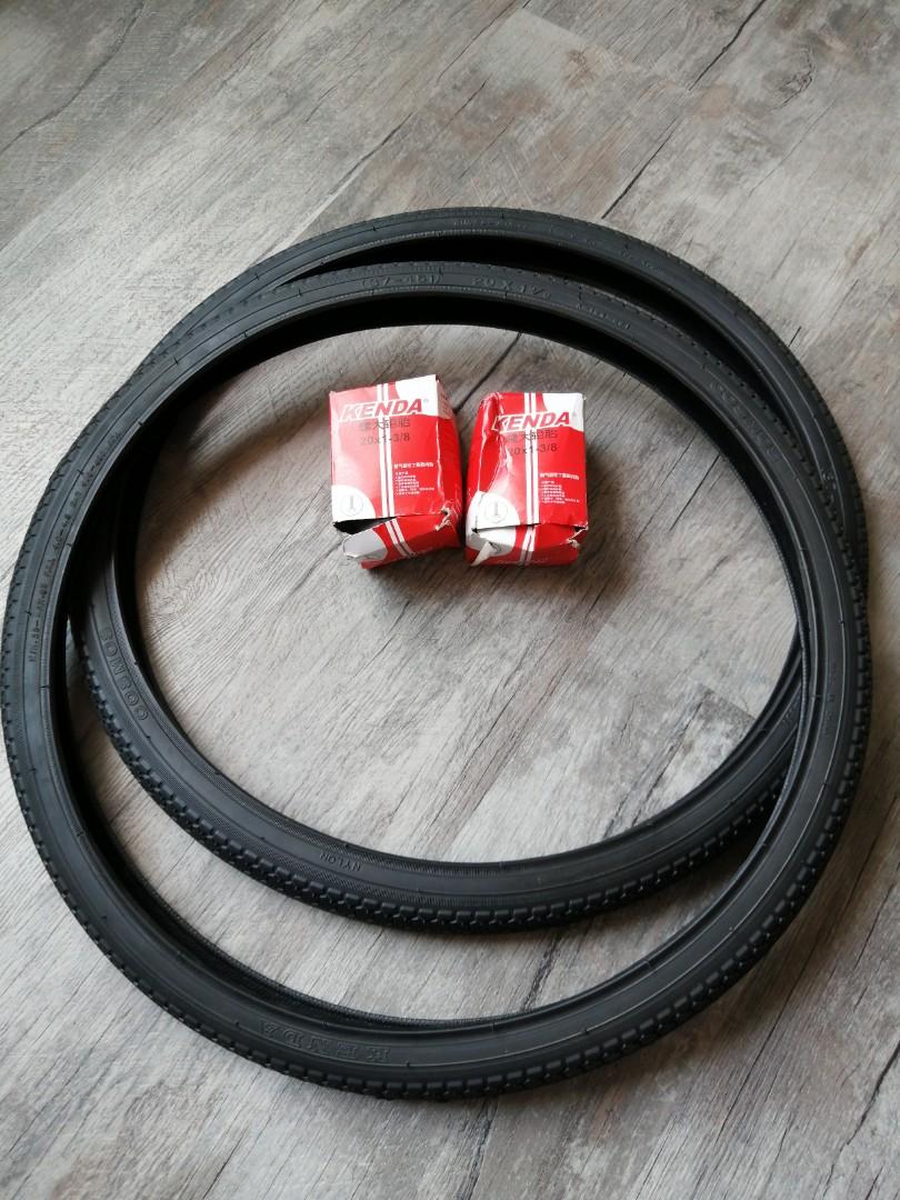 Kenda 37 451 x1 3 8 Bicycle Tyres With Inner Tubes Bicycles Pmds Parts Accessories On Carousell