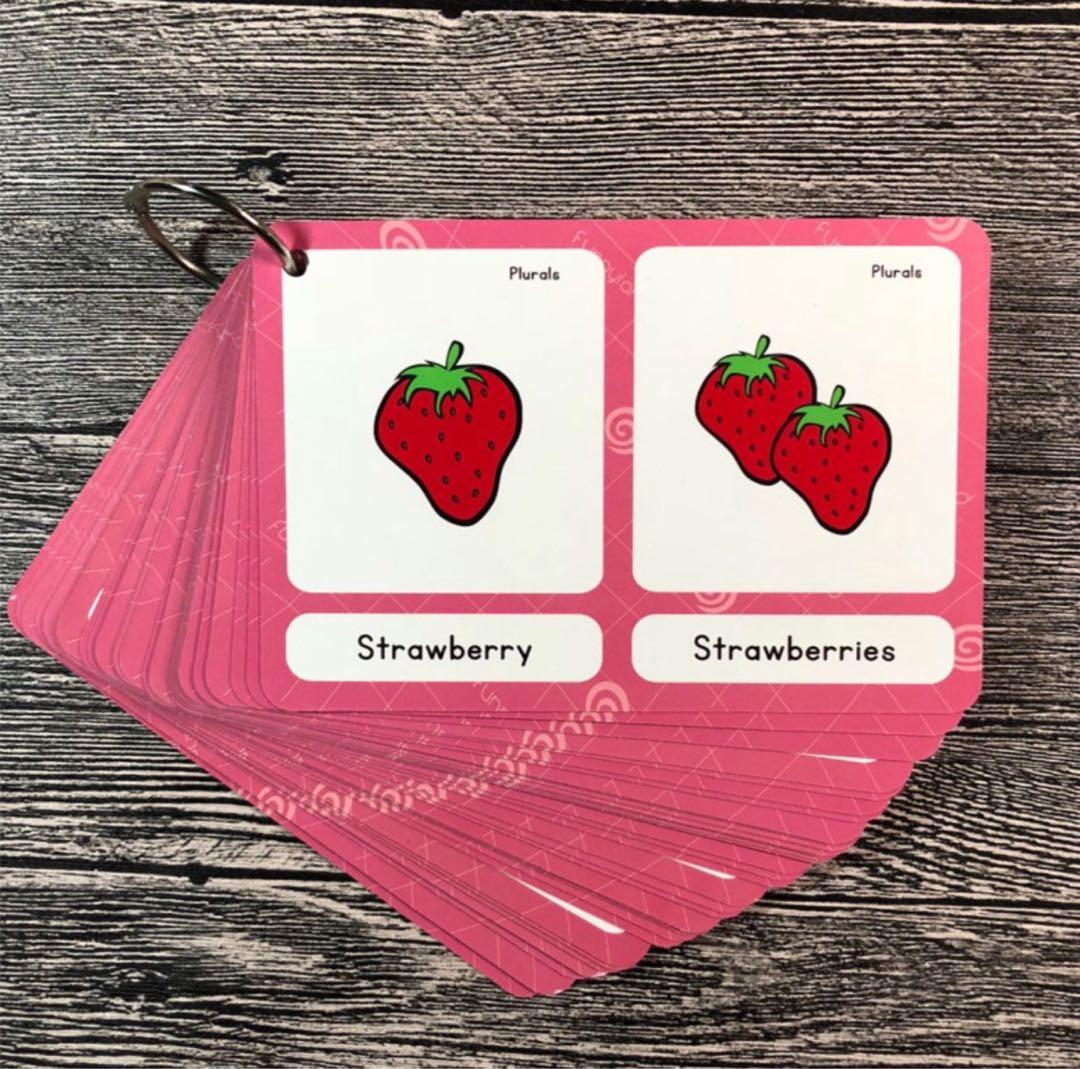 Kindergarten Singular and Plural Nouns Flash Cards, Hobbies & Toys