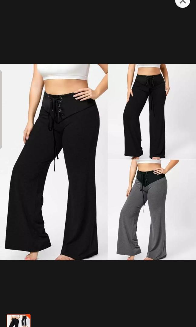 elastic waist flare pants