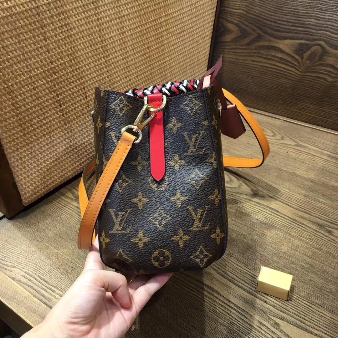 Louis Vuitton Braided Handle Montaigne Handbag Monogram Canvas BB