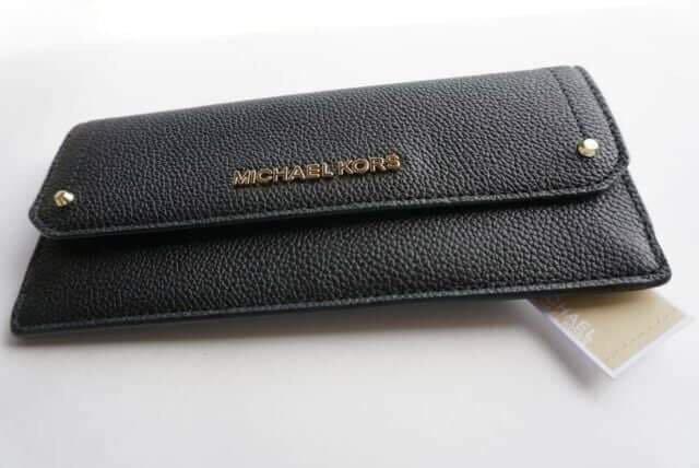 MK Hayes Flat Leather Wallet Women s Fashion Bags Wallets Wallets Card holders on Carousell