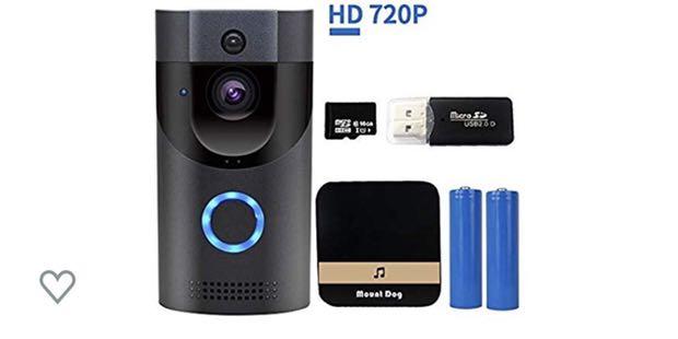 MOUNTDOG WiFi Smart Video Doorbell Camera Wireless Door Bell 720P HD Wireless Home Security Doorbell Camera