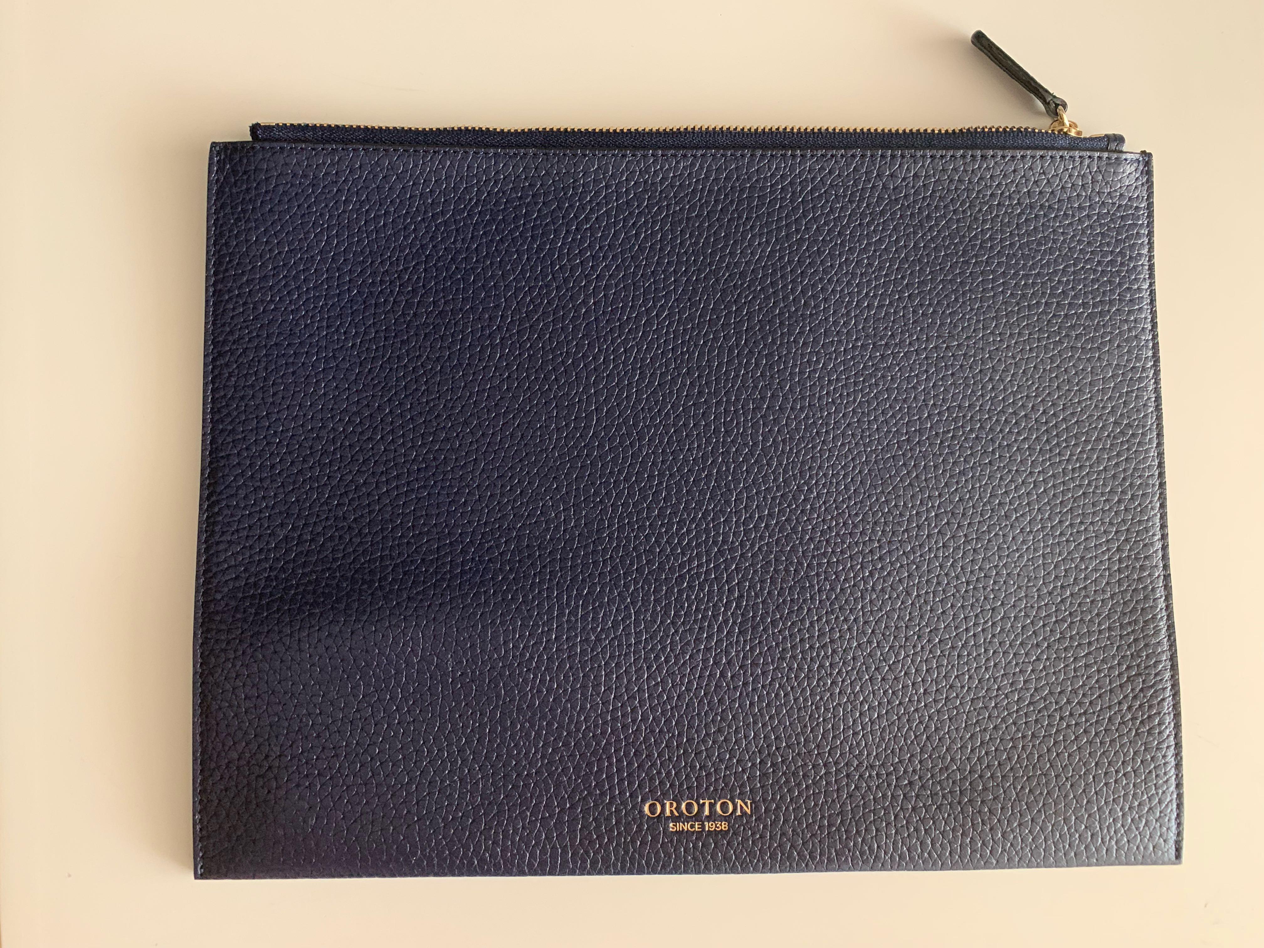 navy envelope clutch bag