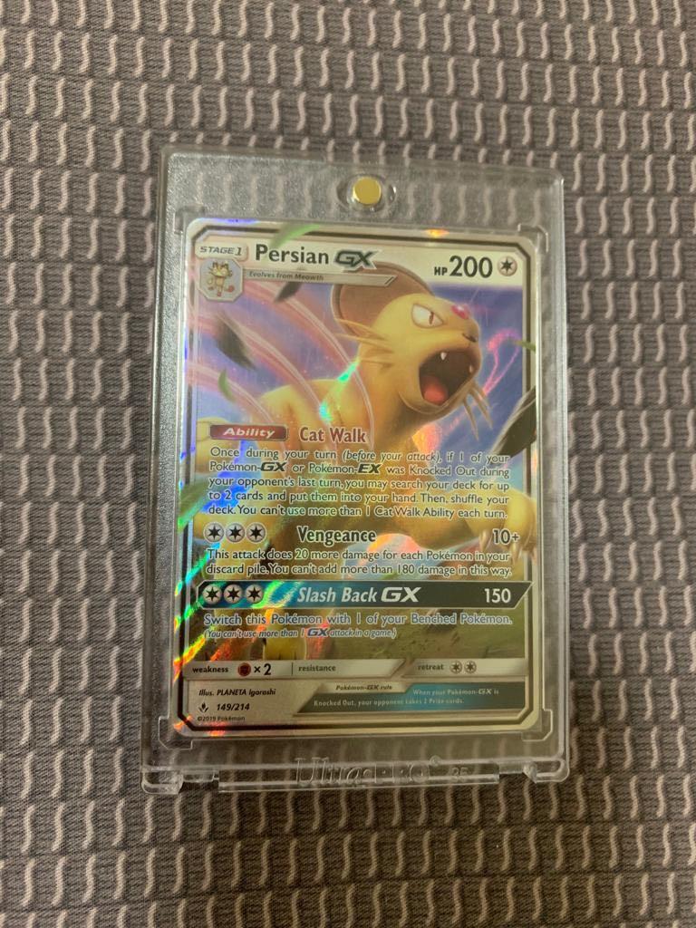 Collectible Card Games Pokemon PERSIAN GX 149/214 ULTRA RARE NM CARD