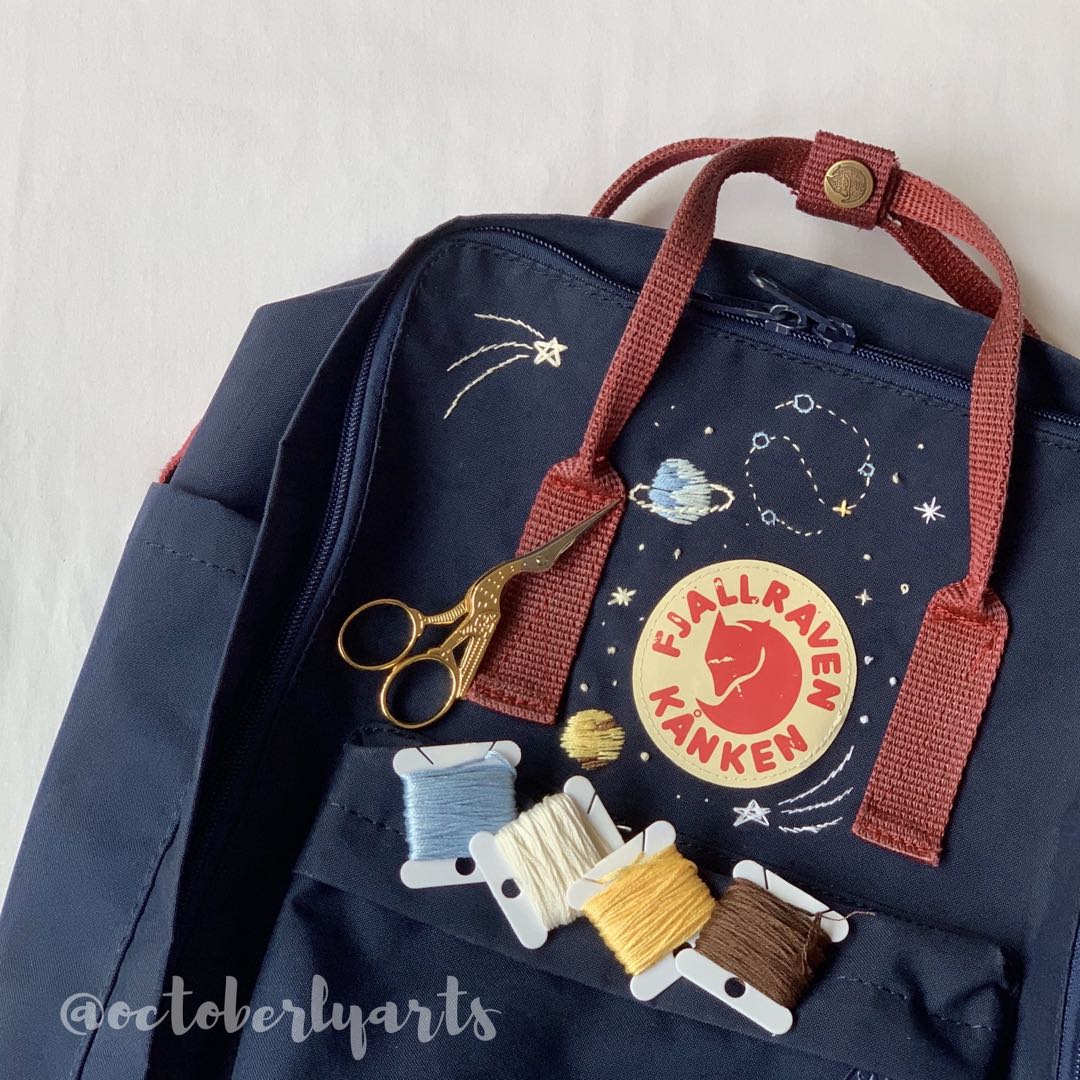 embroidered kanken backpack