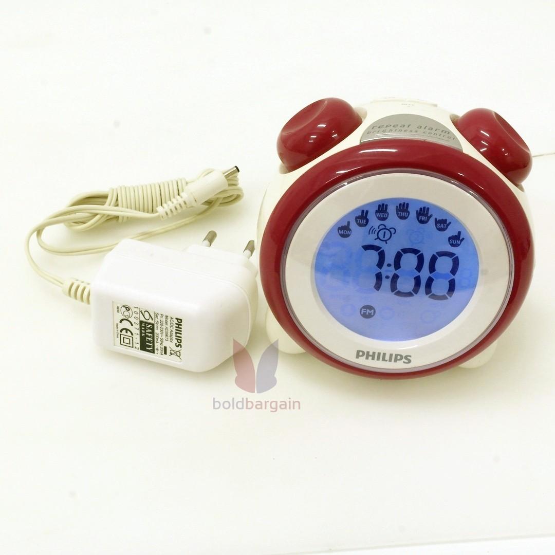 PHILIPS AJ3138/12 Alarm Clock FM Radio with Voice Recorder for Kids63858886525570110
