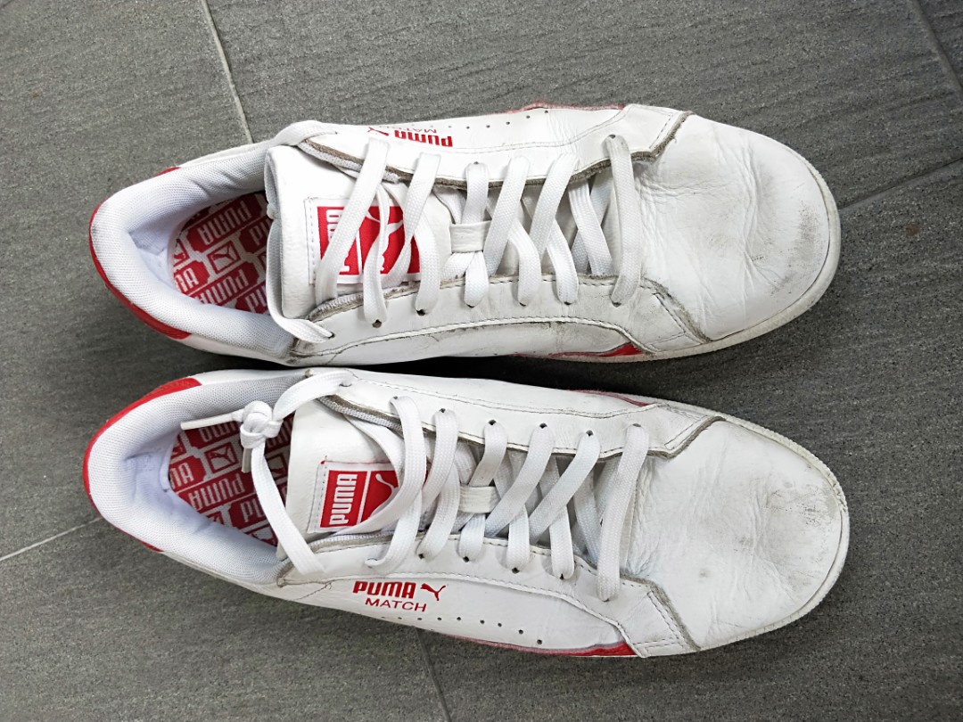 white puma match trainers