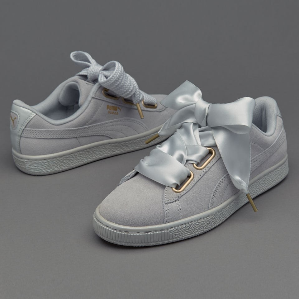 Puma suede heart satin white store